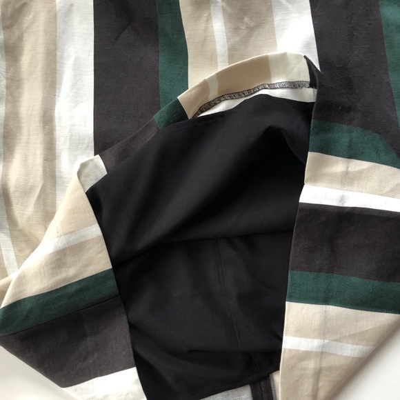 Ann Taylor Linen Stripe Square Front Dress - Picture 6 of 10